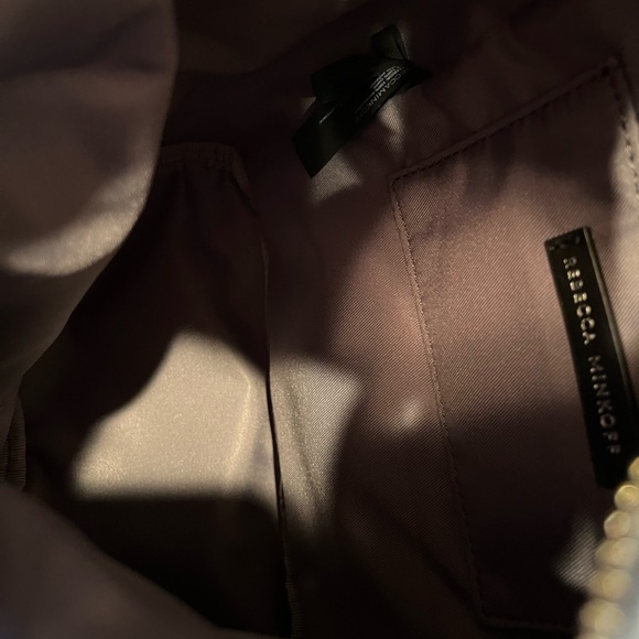 NWT Rebecca Minkoff Faux Fur Convertible Mini Julian Backpack - Powder Blue - Picture 10 of 12